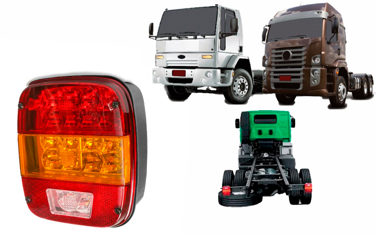 LANTERNA TRASEIRA DIREITA TRICOLOR LED