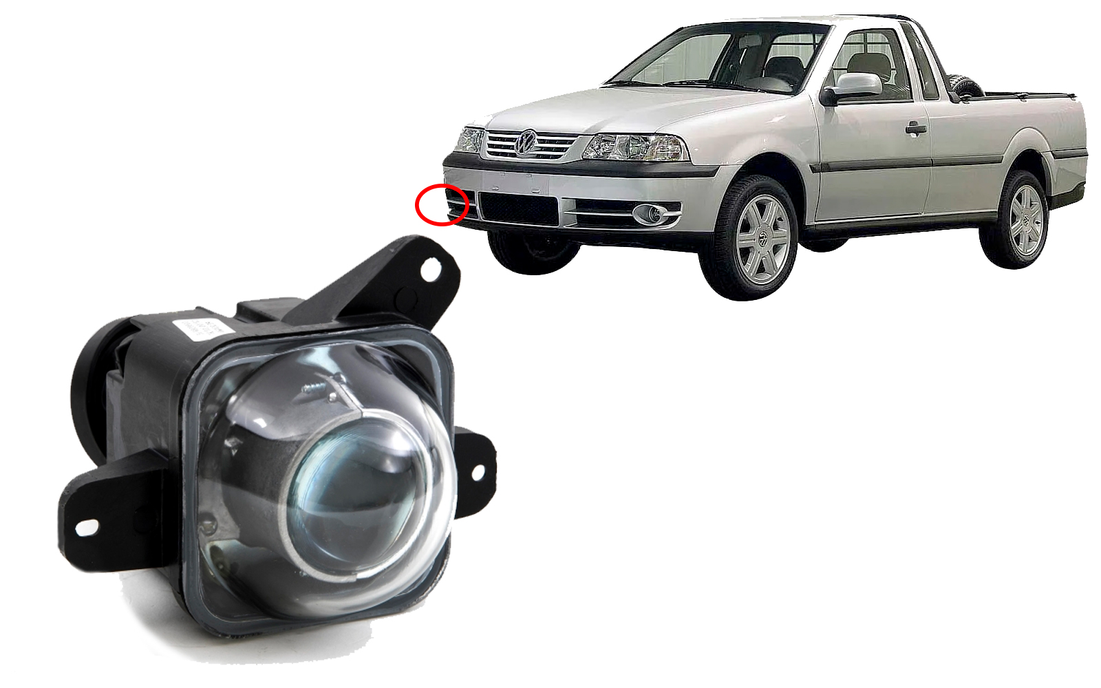 FAROL AUXILIAR NEBLINA DIREITO C/SOQUETE