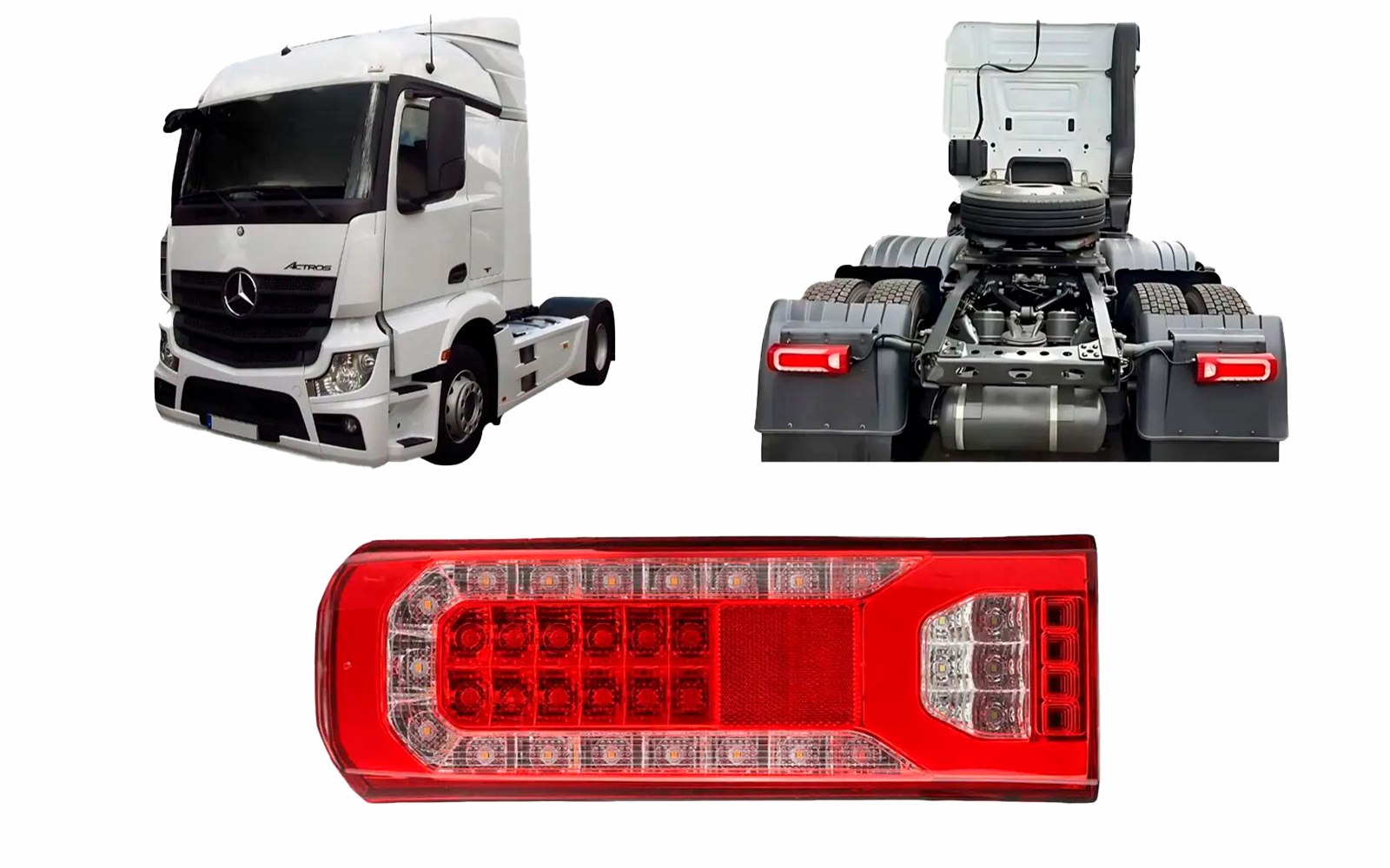LANTERNA TRASEIRA ESQUERDA BICOLOR LED 24V