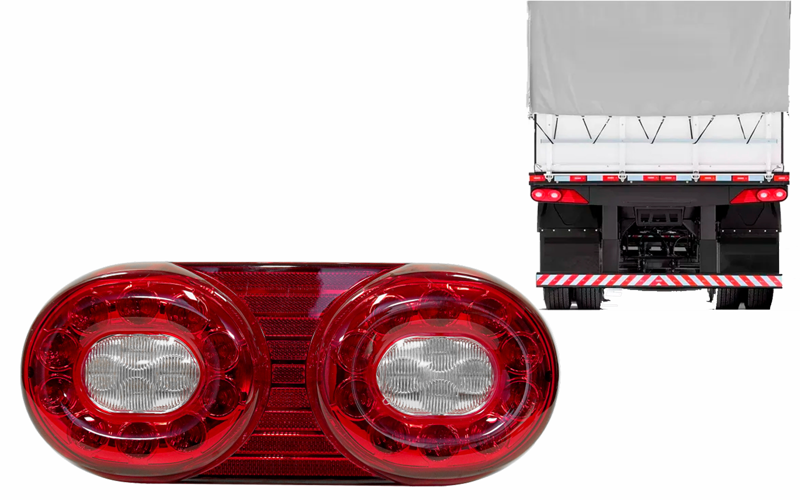 LANTERNA TRASEIRA BICOLOR LED C/CONECTOR