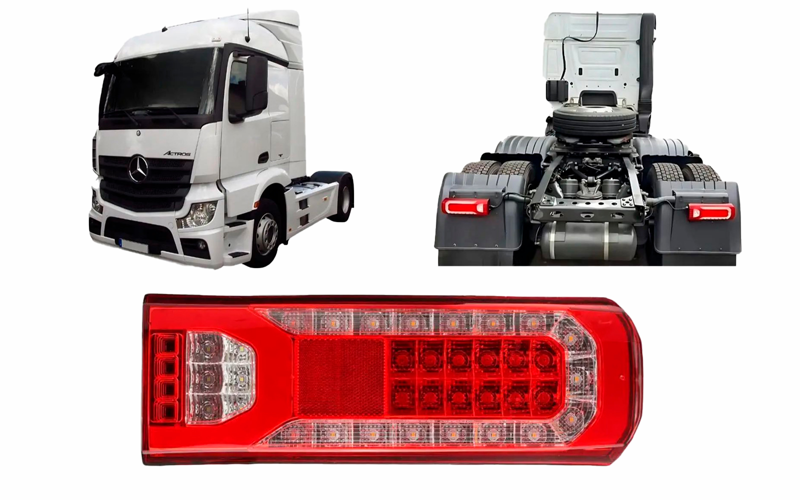 LANTERNA TRASEIRA DIREITA BICOLOR LED 24V