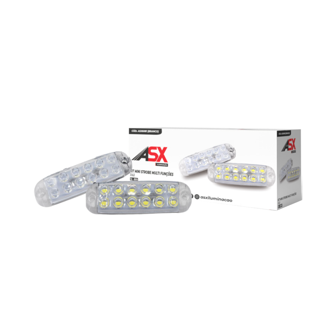 KIT MINI STROBE LED BIVOLT AMARELA