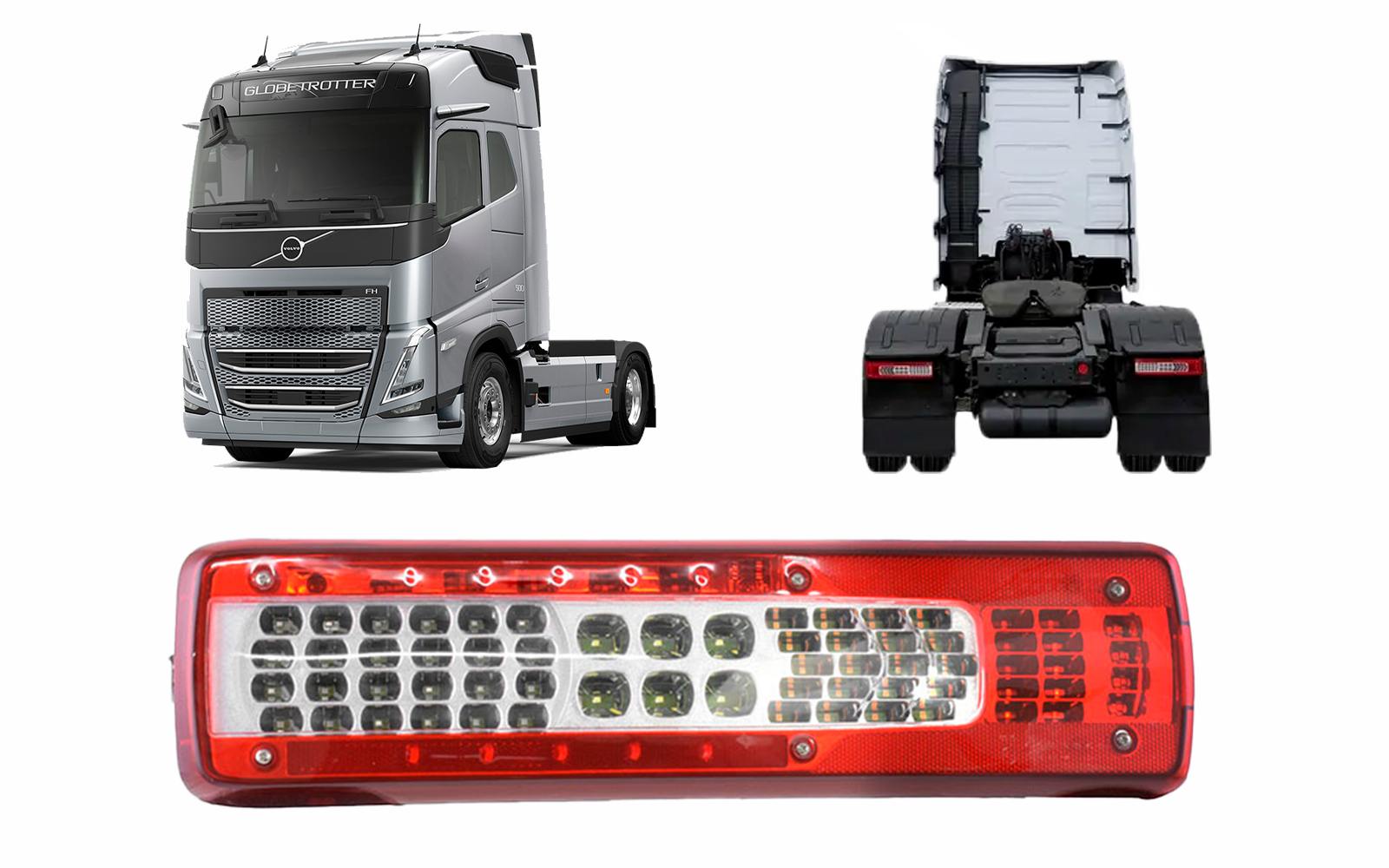 LANTERNA TRASEIRA DIREITA BICOLOR LED 24V